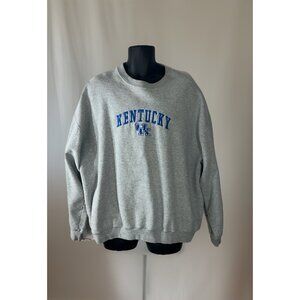 AS SPORTS Kentucky Wildcats UK Gray Sweatshirt Adult Large -XL Men Fleece lined